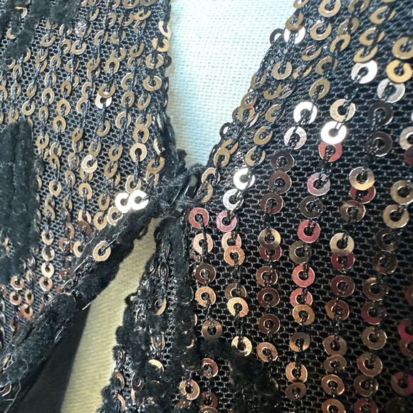 NWT Dear John YAZMINE NOVELTY TOP SPARKLING LILLY SEQUIN SIZE M - Picture 4 of 14